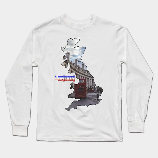 London (Regent Street) Long Sleeve T-Shirt by gorff